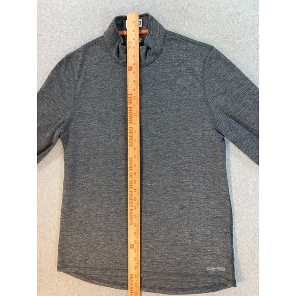 Omni Wool Quarter Zip Long Sleeve Pullover Base Layer‎ Shirt (Men's XL) Gray - Picture 10 of 12